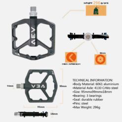 Pedal CNC SHANMASHI 3 Bạc Đạn 
